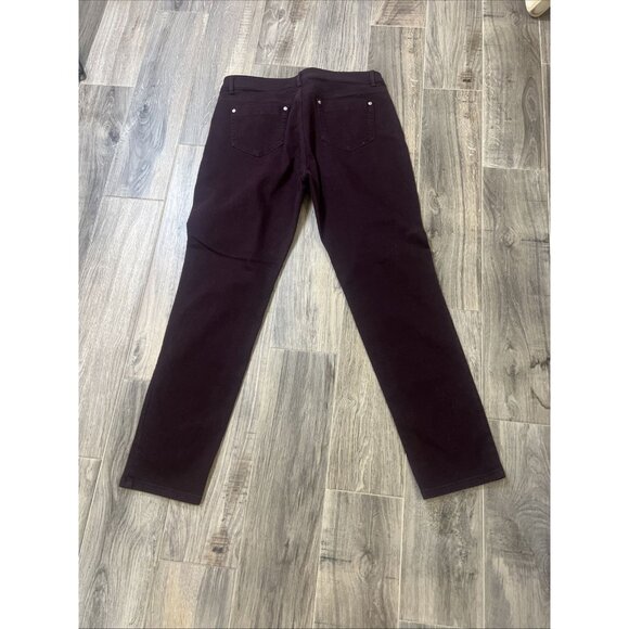 J. Jill Women's Authentic Fit Slim Ankle Denim Jeans Dark Fig Size 12 Pants - Picture 7 of 8